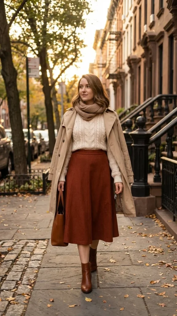 Autumn A Line Skirt