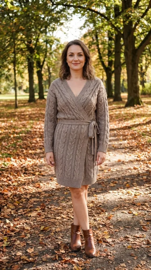 Knitted Wrap Dress