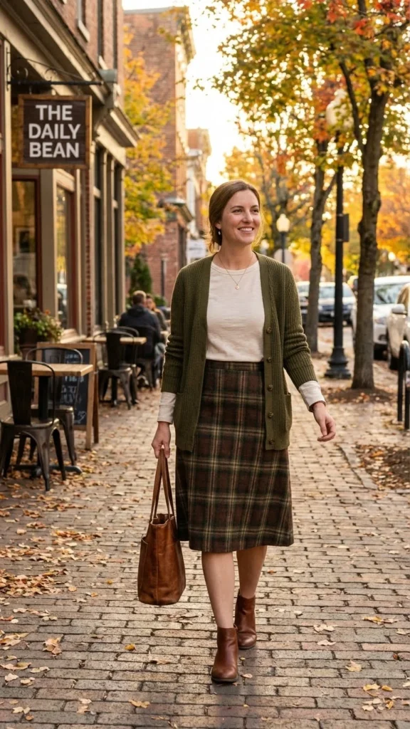 Olive Cardigan Combo