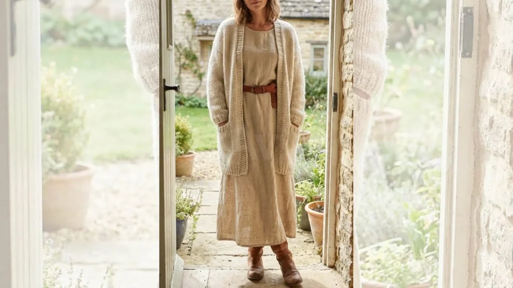 Cardigan Linen Dress
