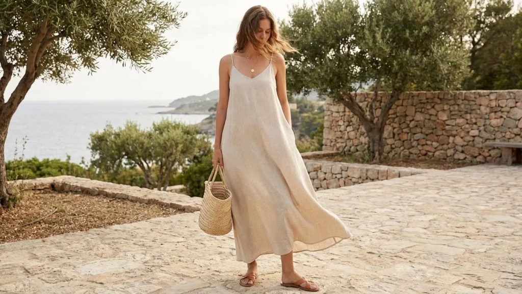 Linen Maxi Dress 