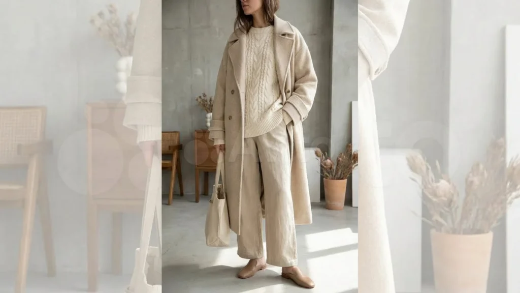 Neutral Monochrome Outfit in Cream or Beige