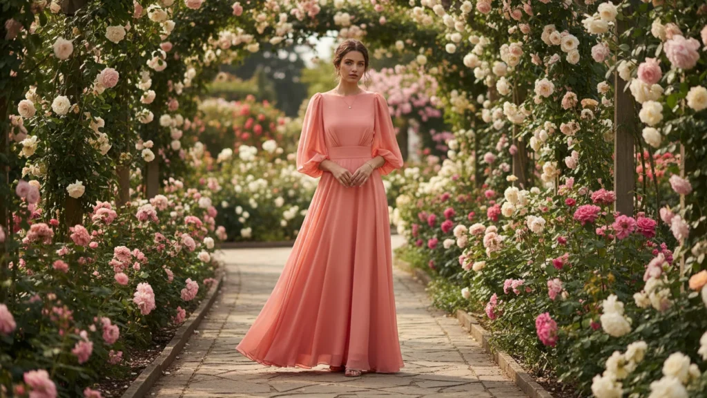 Balloon Sleeve Maxi Dress