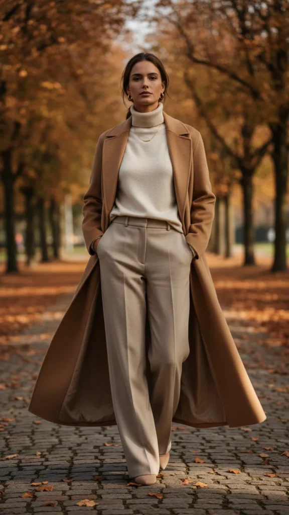 Camel Coat Ensemble