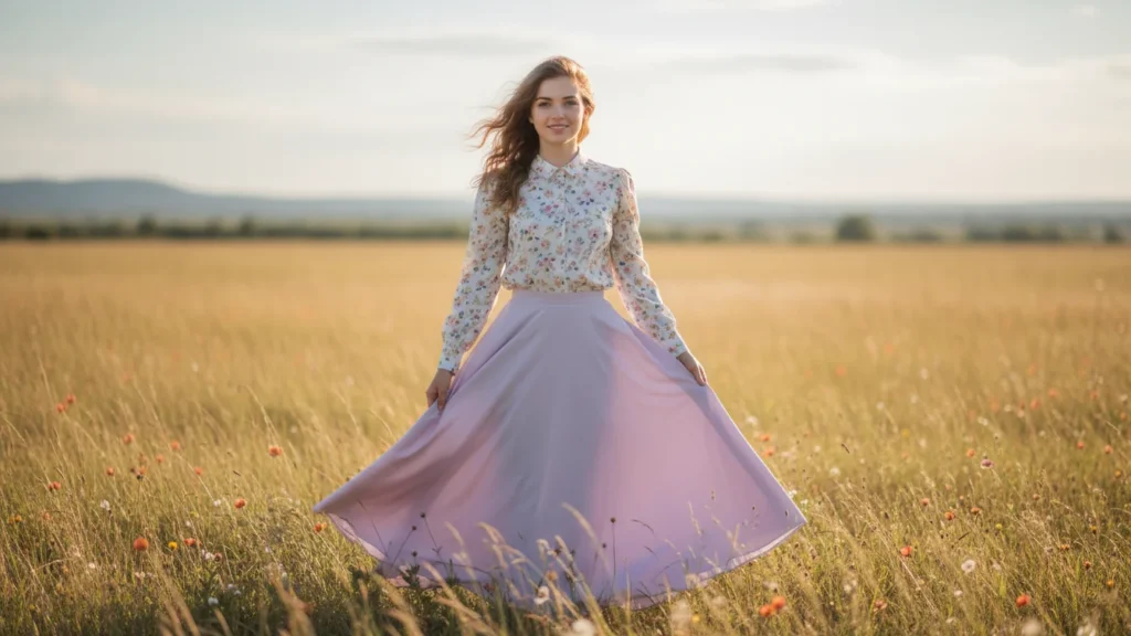  Modest Floral Blouse