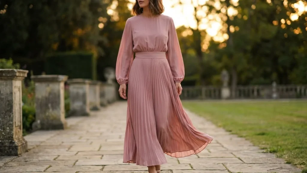 Pleated Maxi Dress