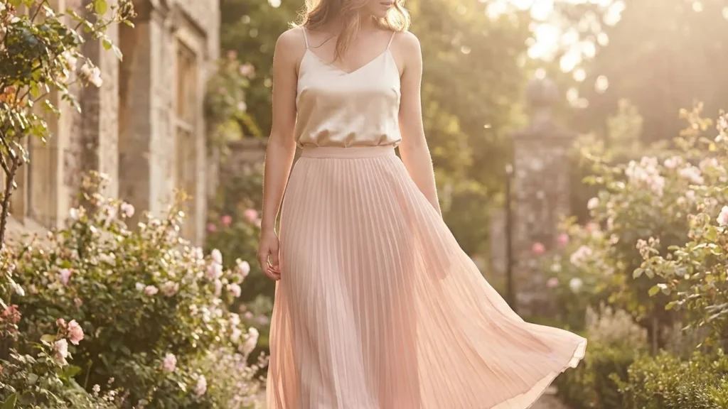 Pleated Maxi Skirt