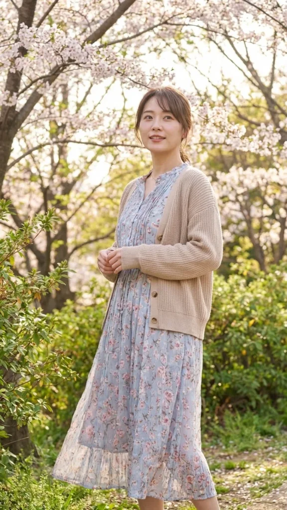 Soft Spring Flower Outfit