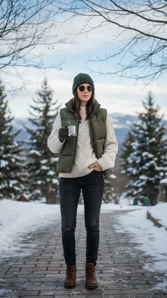 Vest Winter Look